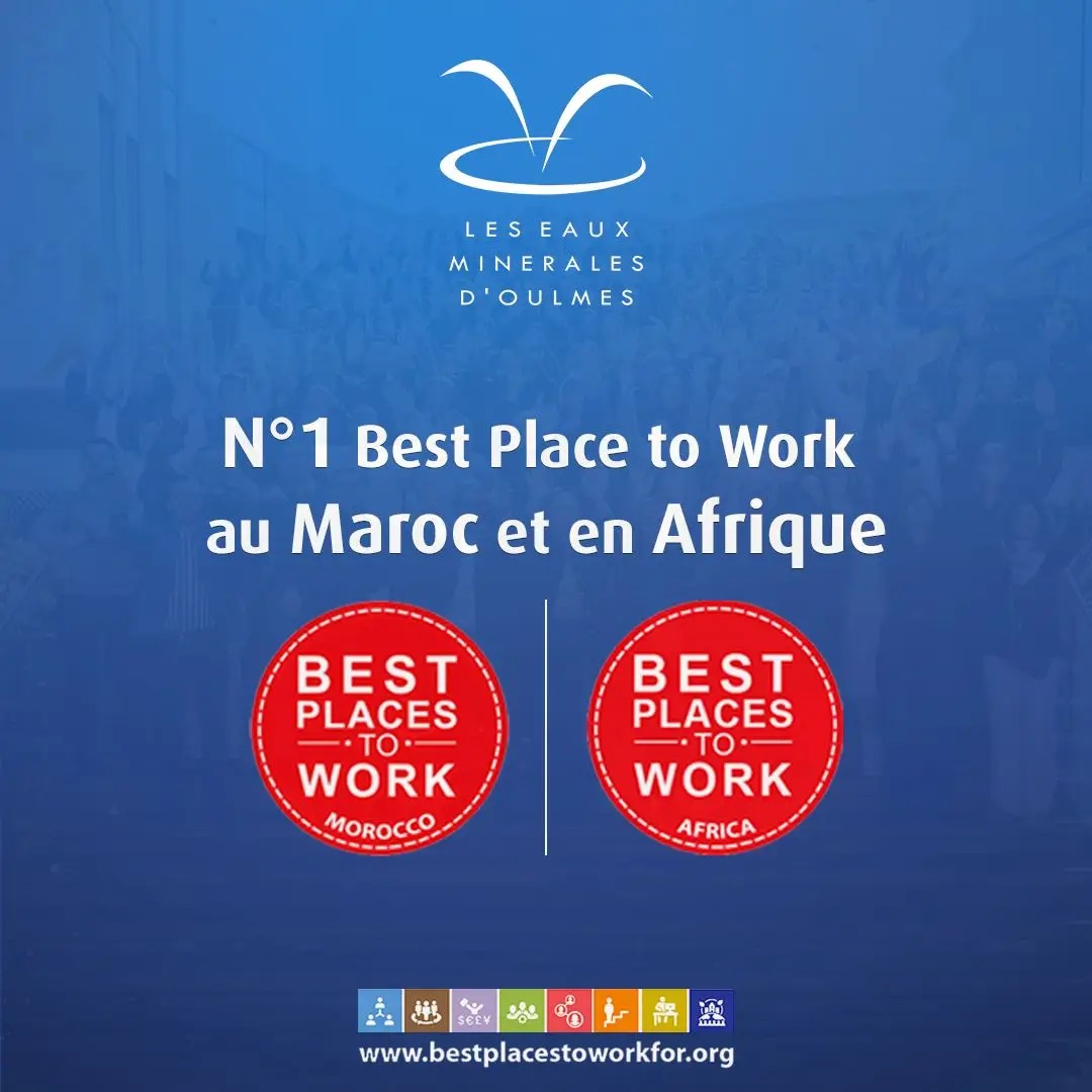 Les Eaux Minérales d’Oulmès accède à la 1ère place du classement Best Place to Work Africa